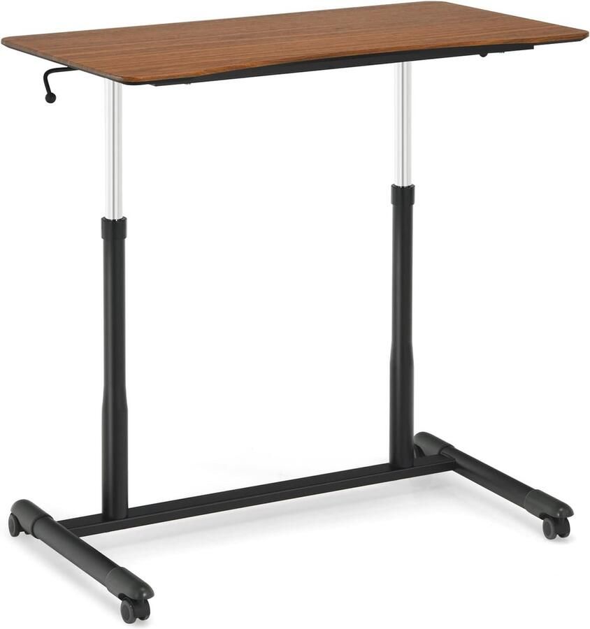 In hoogte verstelbaar bureau met wieltjes Ergonomische computer- en werktafel