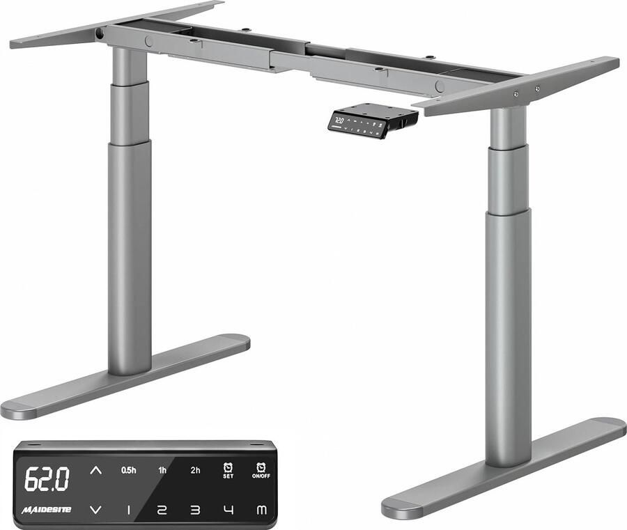 In hoogte verstelbaar Bureau TH2 Plus Art Elektrisch Bureau 4 geheugenhoogtes Grijs