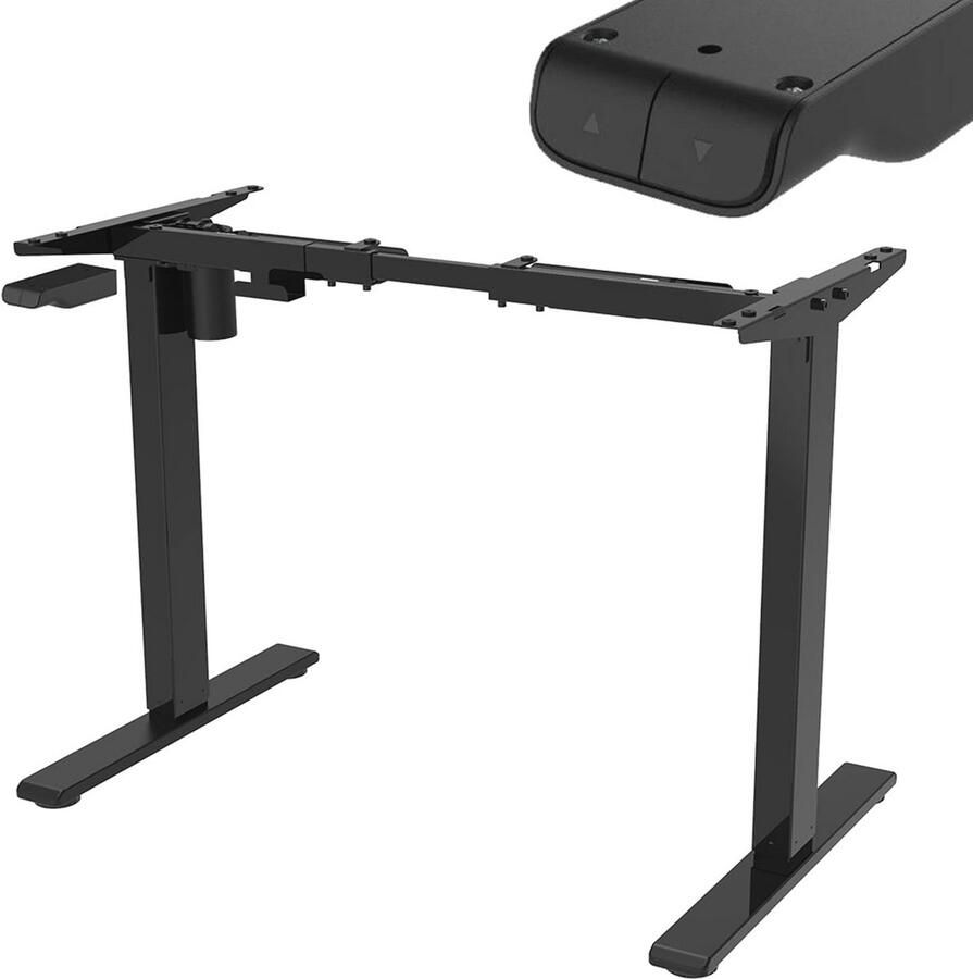 In hoogte verstelbaar elektrisch bureauframe met anti-botsingsbescherming – Ergonomisch bureau tot 121 cm max. 70 kg belasting