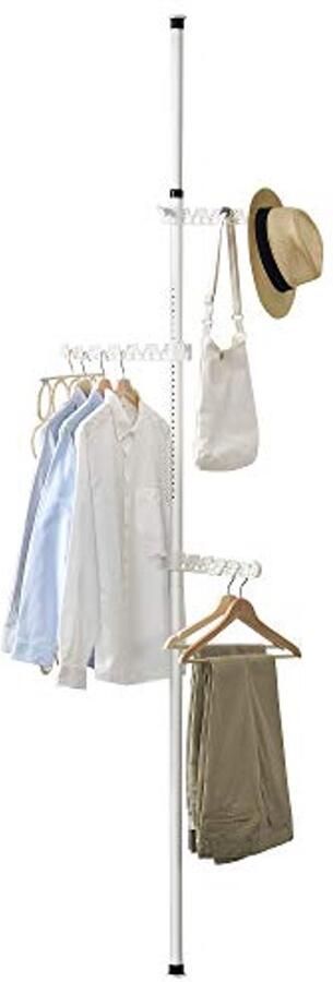 In hoogte verstelbaar telescopisch kledingrek kapstok voor optimale ruimtebesparing