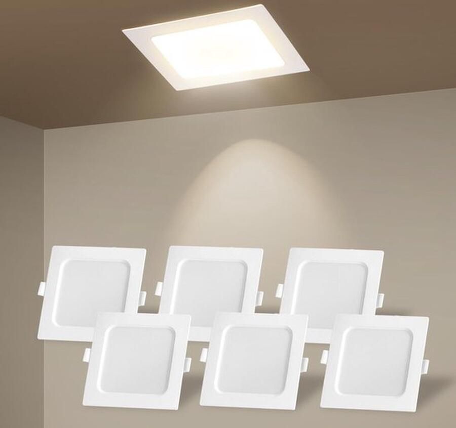 Inbouw LED Downlight 6W 620LM 4000K natuurlijk licht LED Inbouwspot LED Patrijspoort Geschikt voor woonkamer keuken gang slaapkamer ?95-100mm Pack Of 6