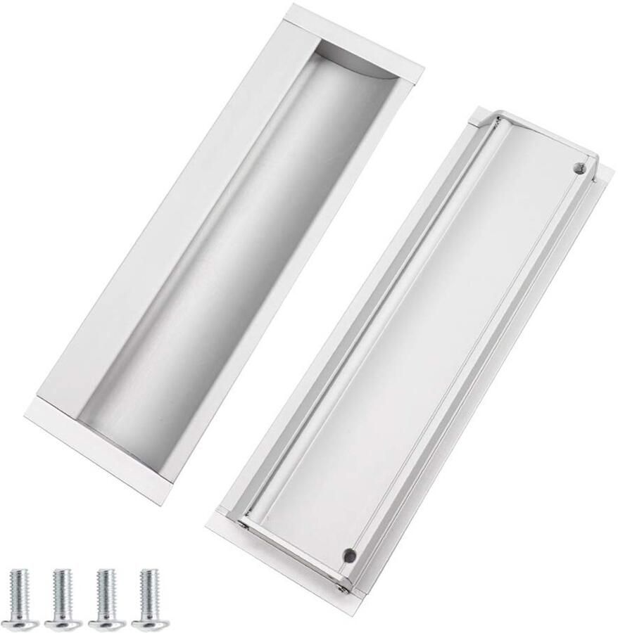 Inbouwgrepen onzichtbare handgrepen 2 stuks wit 152 x 48 mm