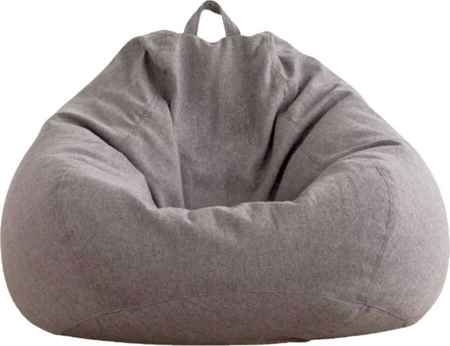 Indoor zitzak met EPS-parelvulling pof relaxstoel zitkussen vloerkussen Bean Bag (M donkergrijs)