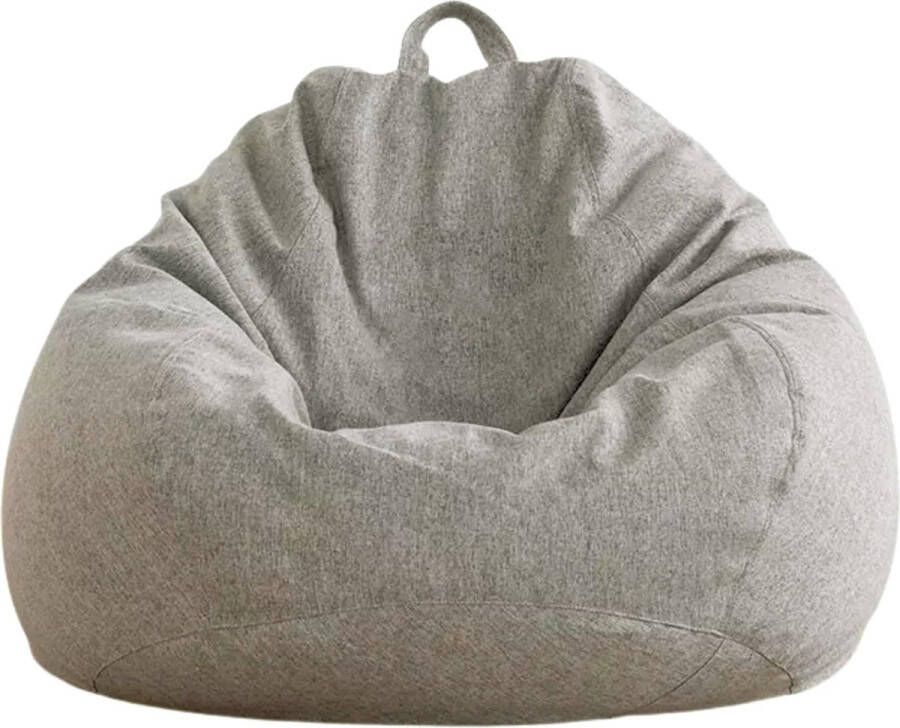 Indoor zitzak met EPS-parelvulling pof relaxstoel zitkussen vloerkussen Bean Bag (M lichtgrijs)