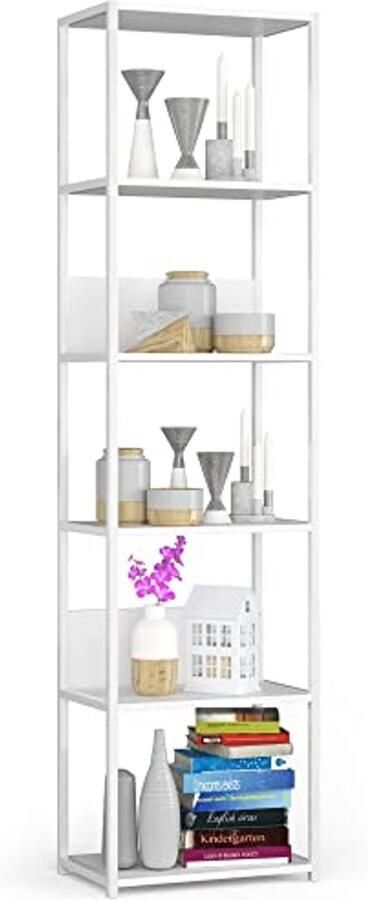 Industrieel Boekenkast 50 cm met 6 Legplanken – Modern en Functioneel