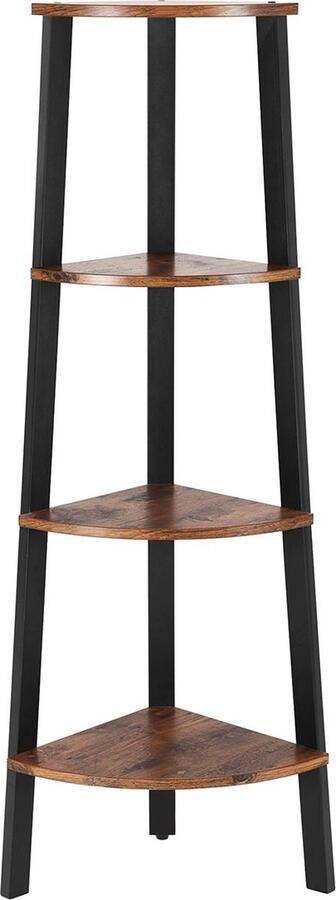 Woon Wereld Industrieel design hoekplank 4 planken