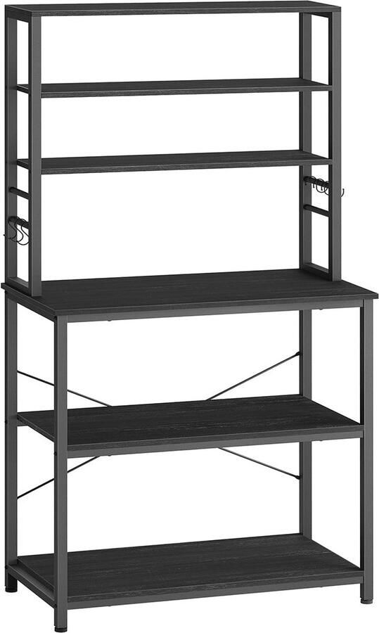 Rootz Living Rootz Eiken Wit Taartrek Cupcakestandaard Spaanplaat Staal Stabiel 40 cm x 80 cm x 167 cm Maximaal laadvermogen 72 5 kg