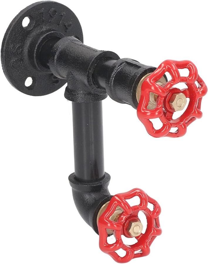 Industrieel Kapstok met Wandhaken Ijzeren Kledingrek voor Thuis en Kantoor