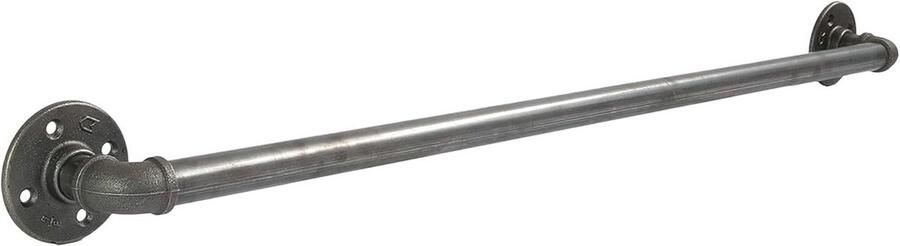 Industrieel Kledingrek voor Wandmontage Eenvoudige Installatie Gietijzeren Ontwerp Robuuste Kledingrail