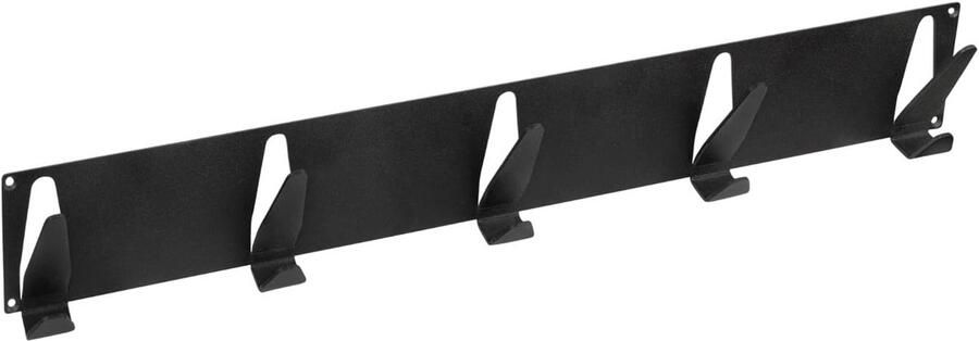 Industrieel Wandkapstok met 10 Haken Tijdloos Design voor Jassen en Accessoires Zwart