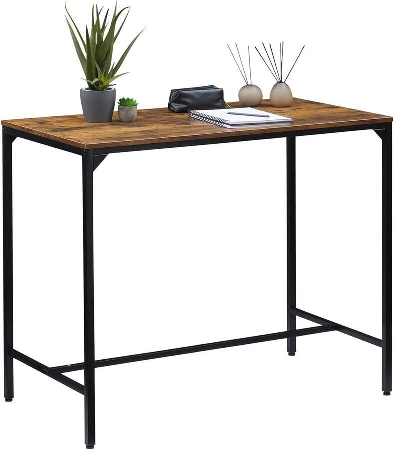 Industriële Bartafel in Vintage Look Ruimtebesparende Consoletafel van Metaal en MDF
