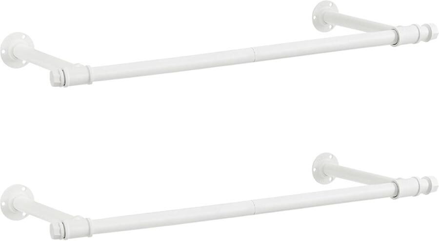 Industriële wandkapstok ruimtebesparend 1 stuk wolkenwit staal