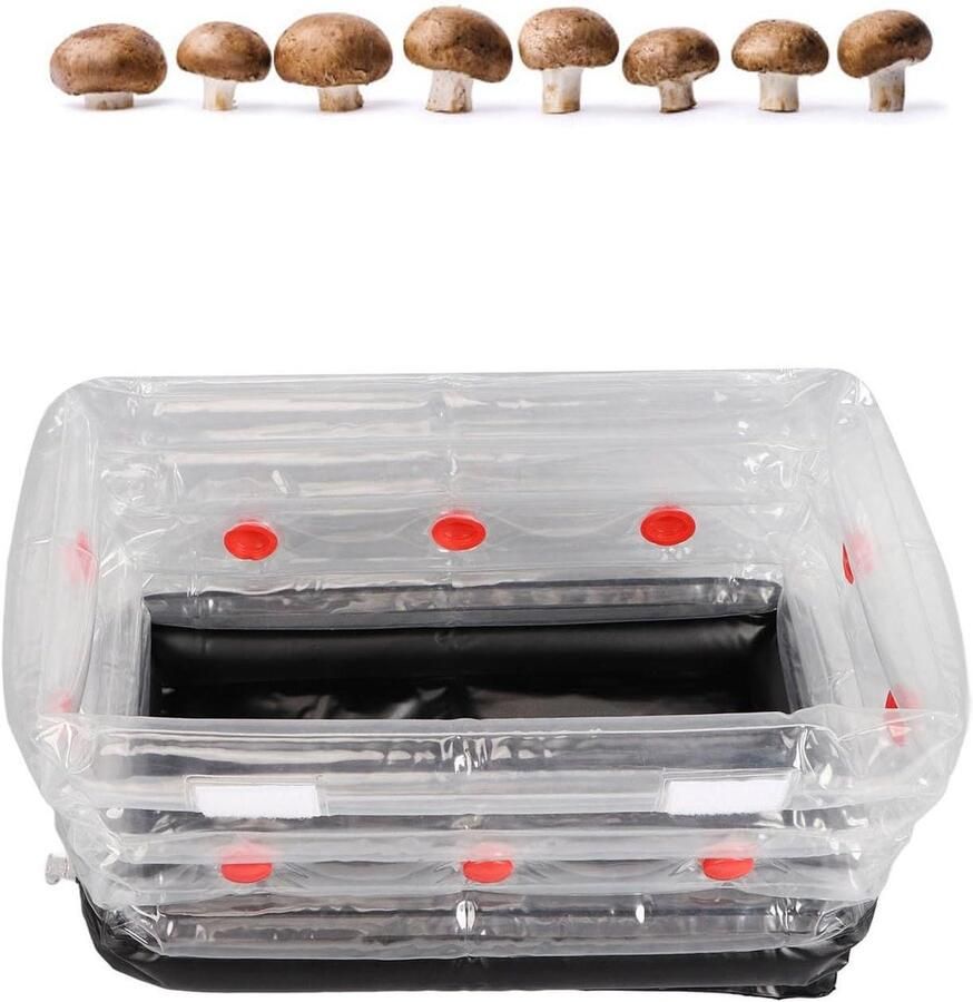 Inflatable Mushroom Kweekset met Drainagepoort Voor Thuis Patio en Tuin