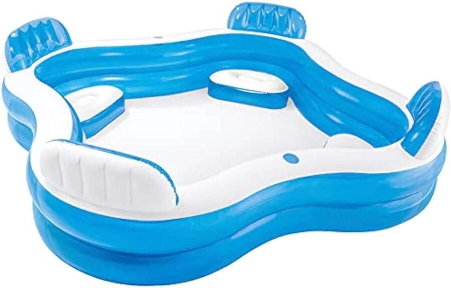 Inflatable Swim Center Family Lounge 90 x 90 x 26 inches Multi-color Spacious and Fun