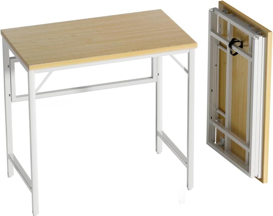 Inklapbaar bureau ruimtebesparend en praktisch esdoornkleur