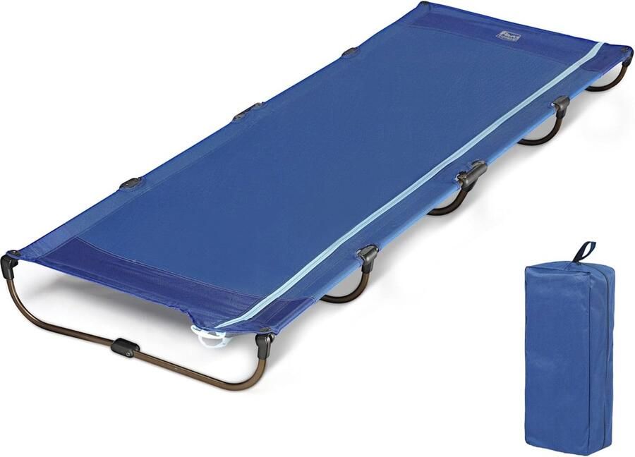 Inklapbaar en Licht Veldbed voor Camping en Outdoor Draagbaar en Comfortabel tot 120 kg