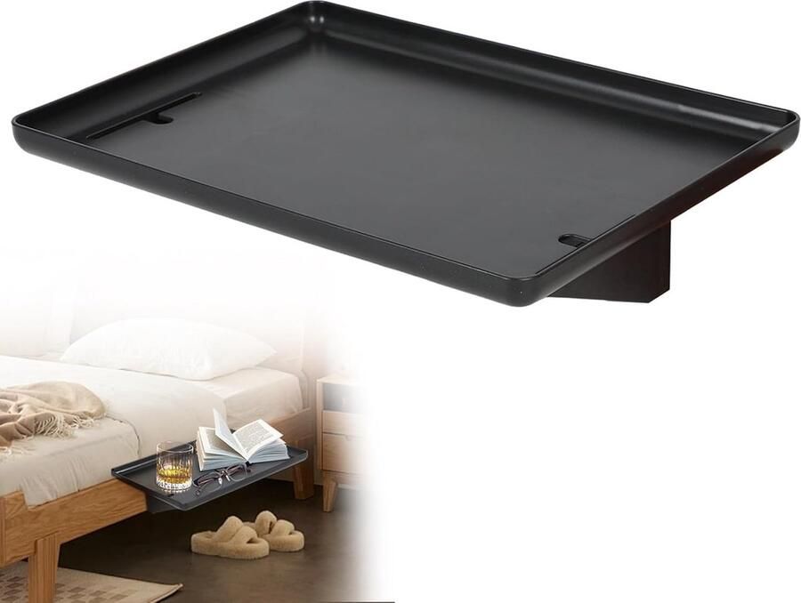 Inklapbaar nachtkastje met clip om te organiseren voor studentenkamer (zwart)