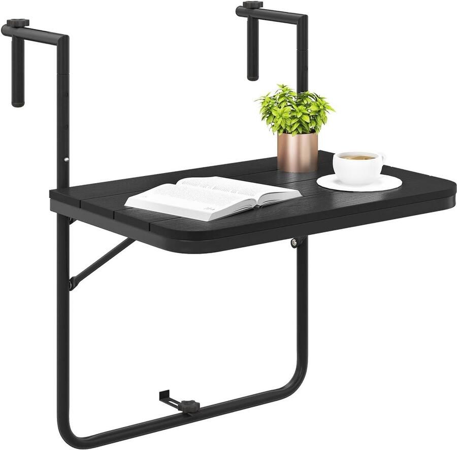 Inklapbare Balkonhangtafel Verstelbare Hangtafel voor Kleine Ruimtes Weerbestendige Tuintafel