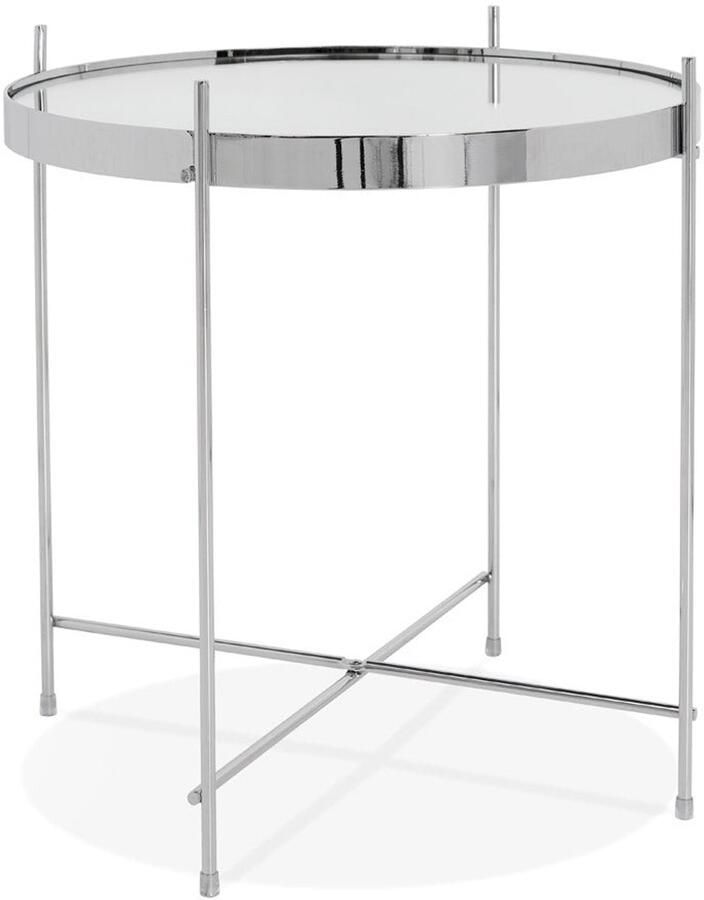 Inklapbare Bijzettafel Bijkomende Tafel Elegant Design Verfijnde Chromen Afwerking