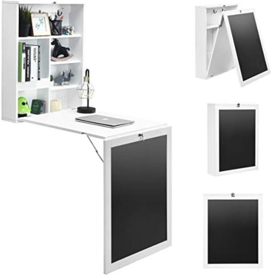 Inklapbare Bureau Wandbureau Inklapbaar Wandbureau Bureau Muur Wit