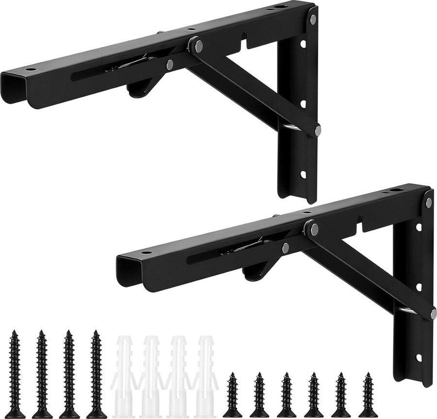 Inklapbare console zware belasting stevige plankdrager 2 stuks 305 mm