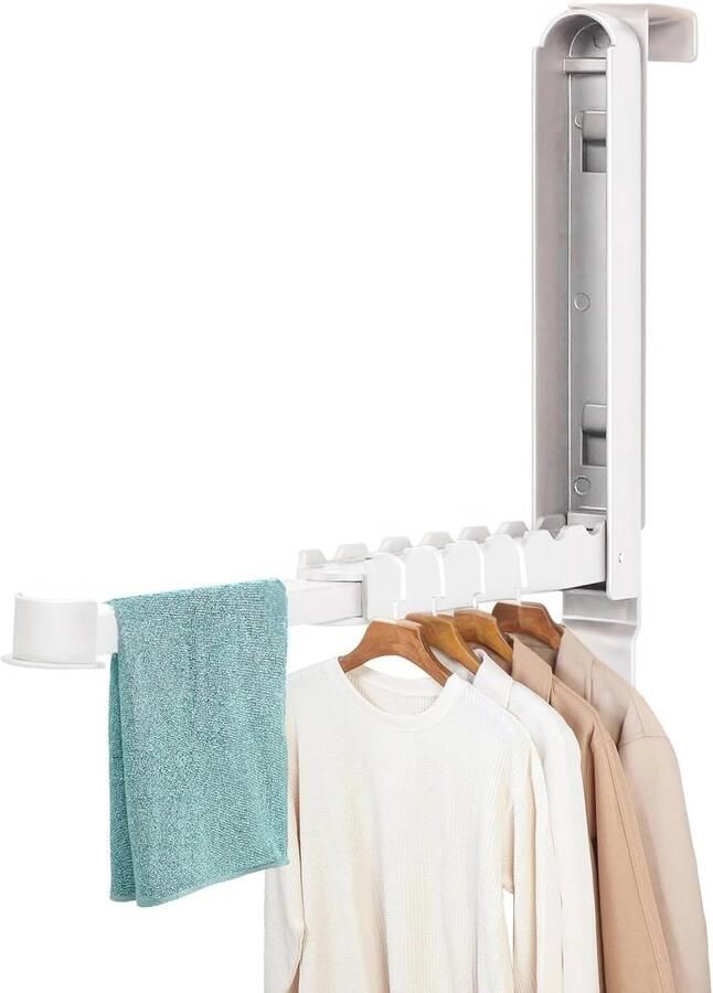 Inklapbare Deurkapstok Ruimtebesparende Kleerhanger van Aluminiumlegering voor Kleding Handdoeken en Tassen