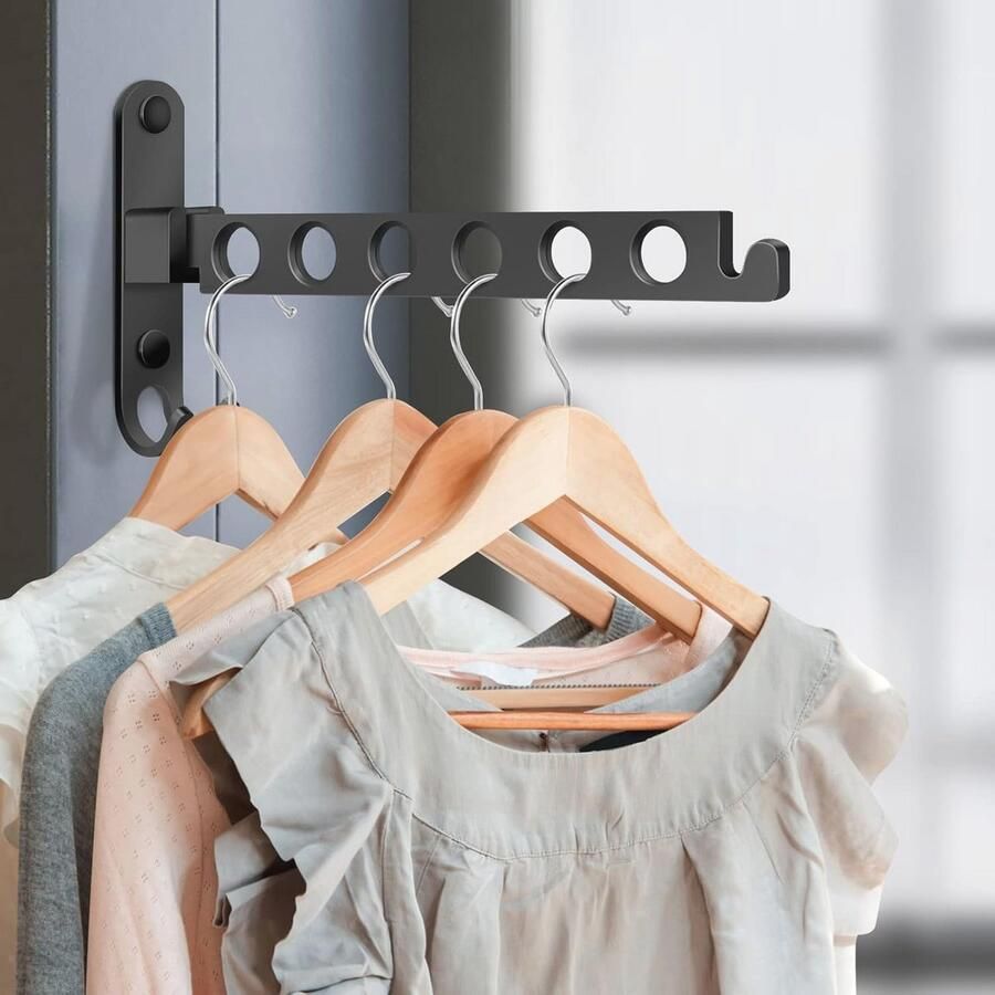 Inklapbare Kledinghaken voor Wand Ruimtebesparend Wandrek voor Kleding en Handdoeken - Foto 2