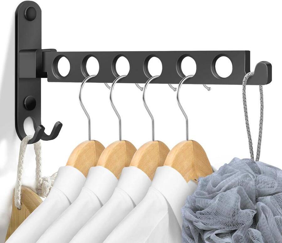 Inklapbare Kledinghaken voor Wand Ruimtebesparend Wandrek voor Kleding en Handdoeken