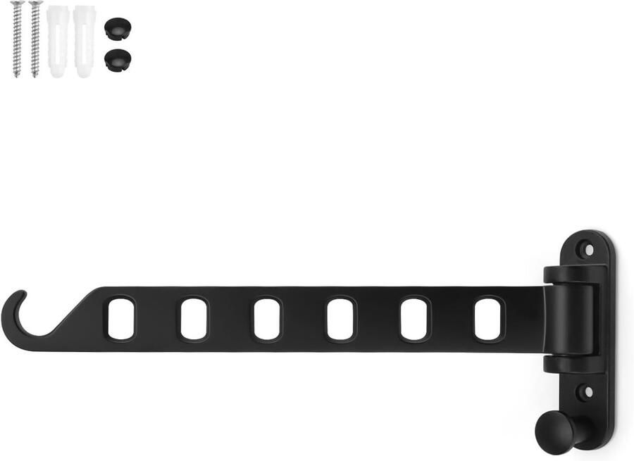 Inklapbare Kledinghaken Wandmontage 4 stuks Geschikt voor Balkons en Badkamers