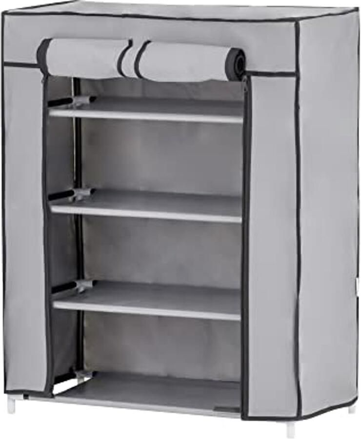 Inklapbare Kledingkast van Stof met IJzeren Frame voor Ruimtebesparing en Opbergruimte