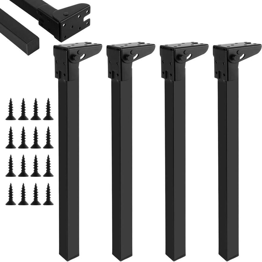 4 stuks inklapbare metalen meubelpoten 40 cm lang Opvouwbare tafelpoten voor eettafel Klaptafelpoten van metaal