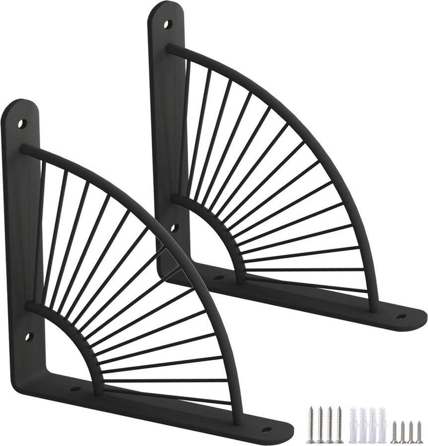 Inklapbare Plankdrager 2 stuks 15cm Plankhouder Plankdragers metaal met schroef Industriële plankdrager Wandsteunen Schapdrager klapbare tafel Wandplank industrieel