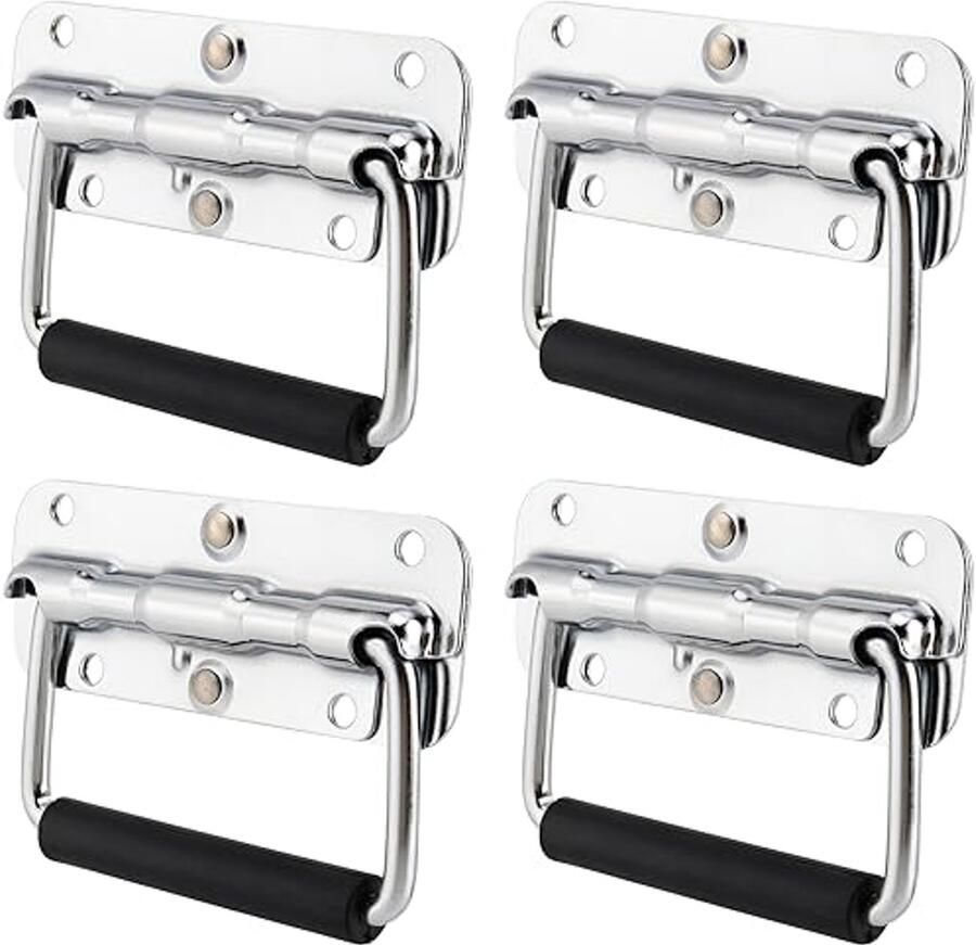 Inklapbare Roestvrijstalen Handgrepen 110mm 4 Stuks voor Dozen en Deuren