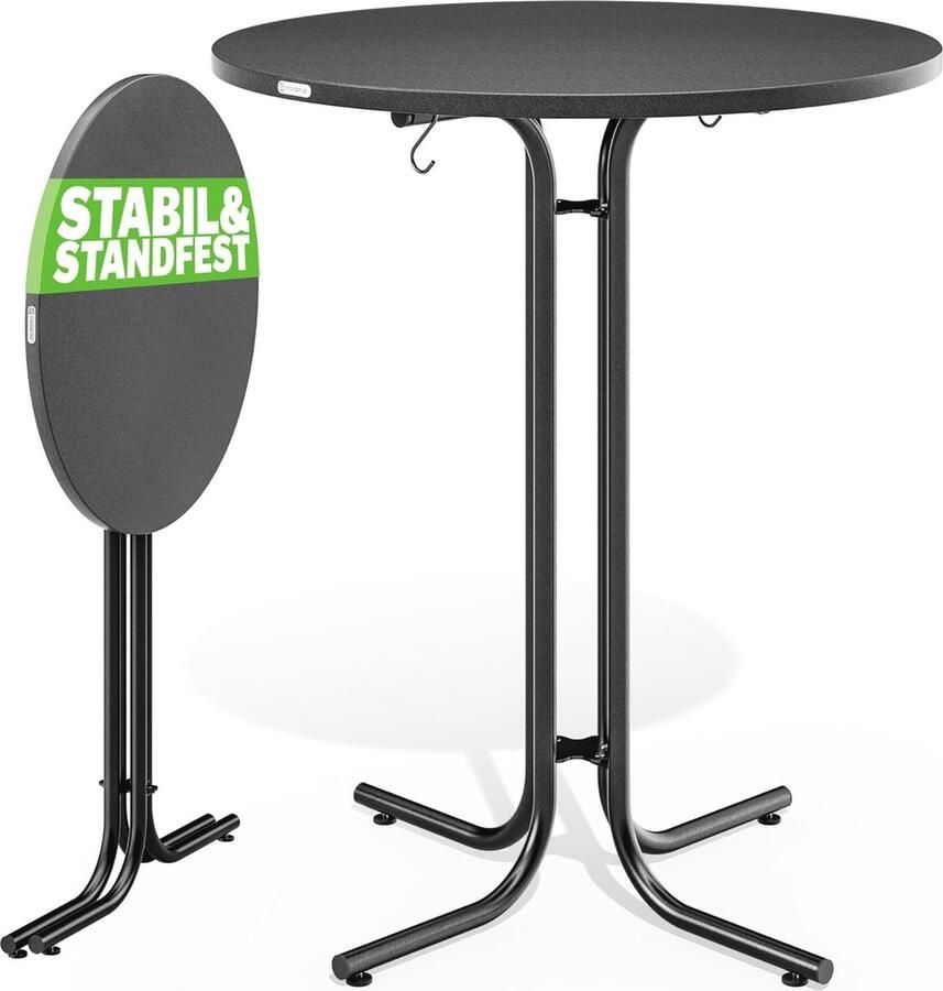 Inklapbare Ronde Statafel 80x110cm – Verstelbare Partytafel voor Feesten en Evenementen