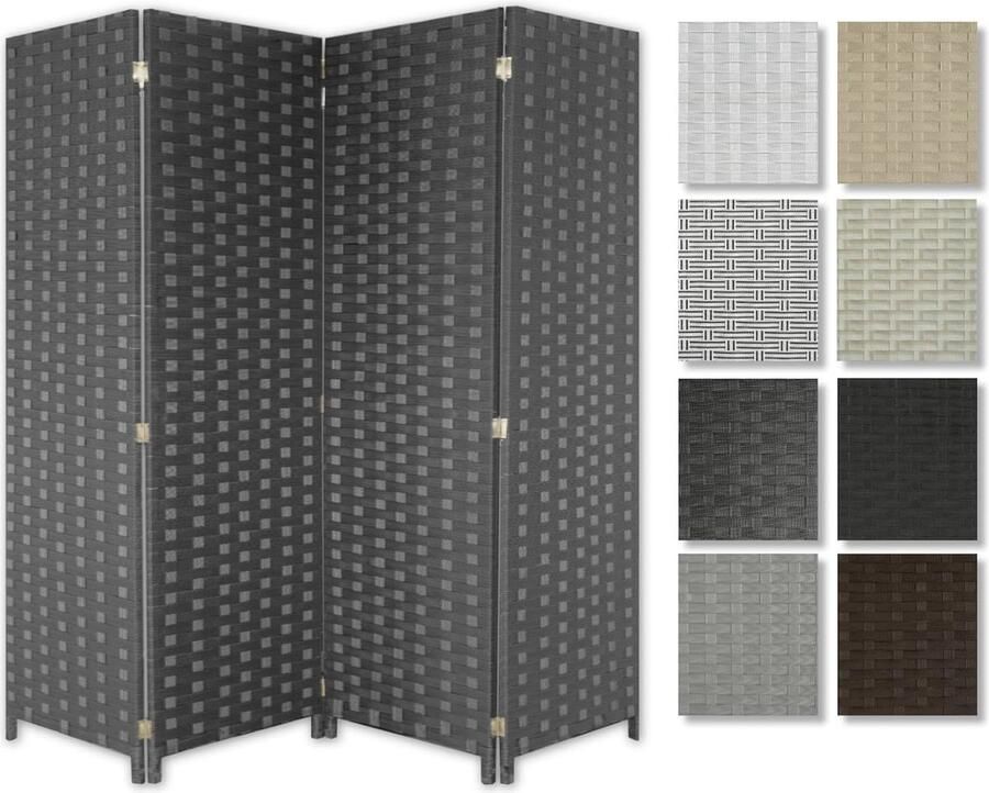 Inklapbare Ruimteverdeler 180 x 180 cm Decoratief Scherm voor Privacy en Scheiding in Huis en Tuin