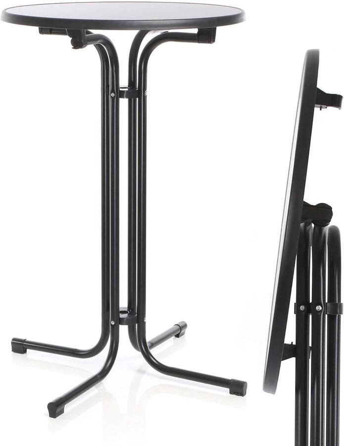 Inklapbare Statafel Ø80 cm Ronde Bistrotafel voor Binnen en Buiten