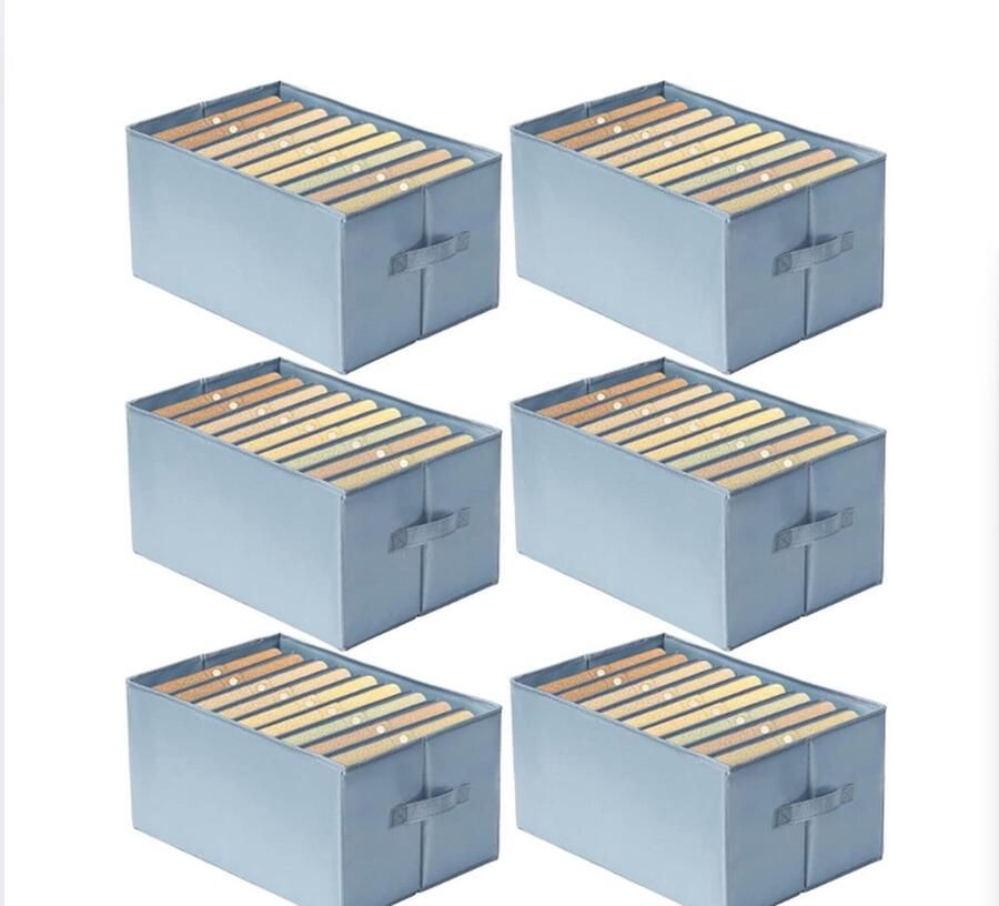 Inklapbare Stoffen Kledingkast Organizer Opbergdozen voor Jeans Broeken Truien Wasbaar 44 x 28 x 22.5 cm Kledingkast