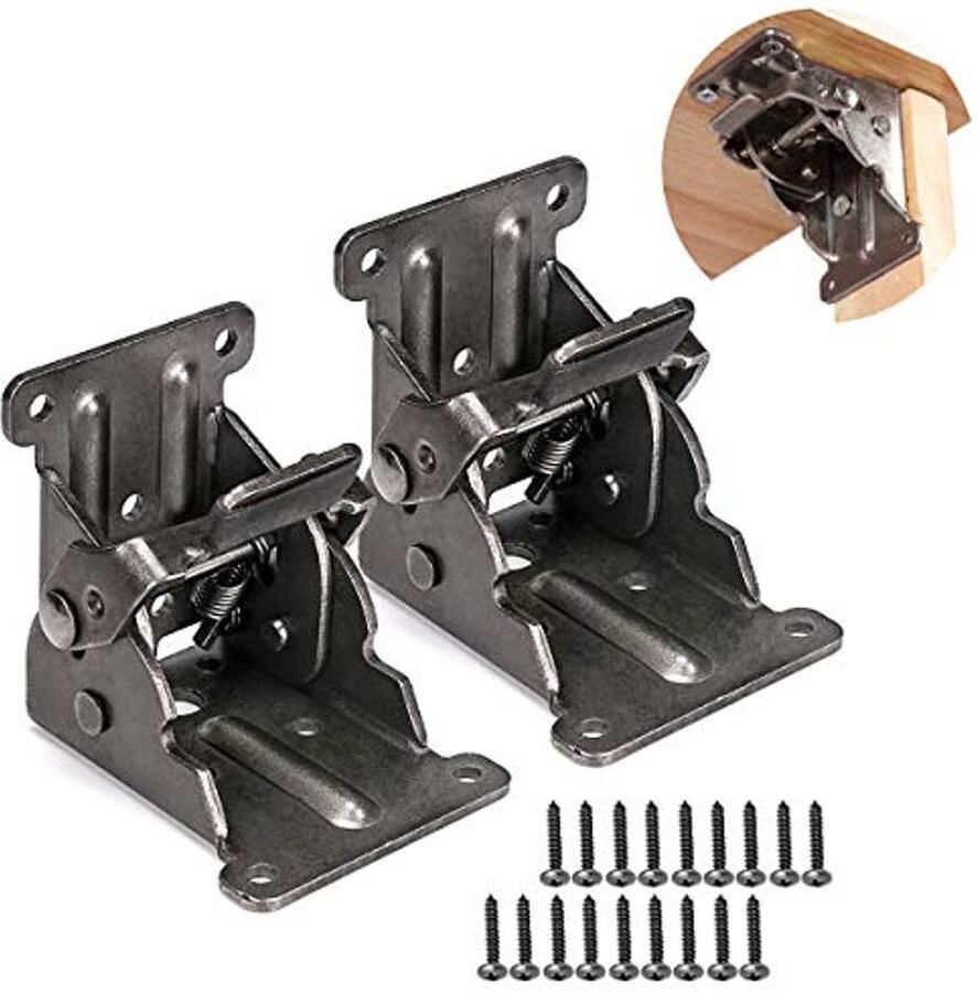 Inklapbare Tafelpoten met Vergrendeling Steunhouder voor Stalen Meubels 2 Stuks