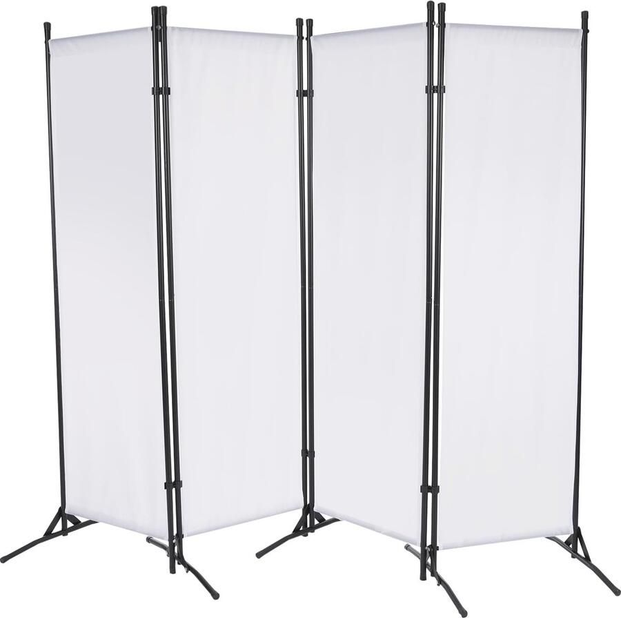 Inklapbare vrijstaande scheidingswand 3-delig 200 x 170 cm ideaal voor kantoren en kleedruimtes - Foto 2