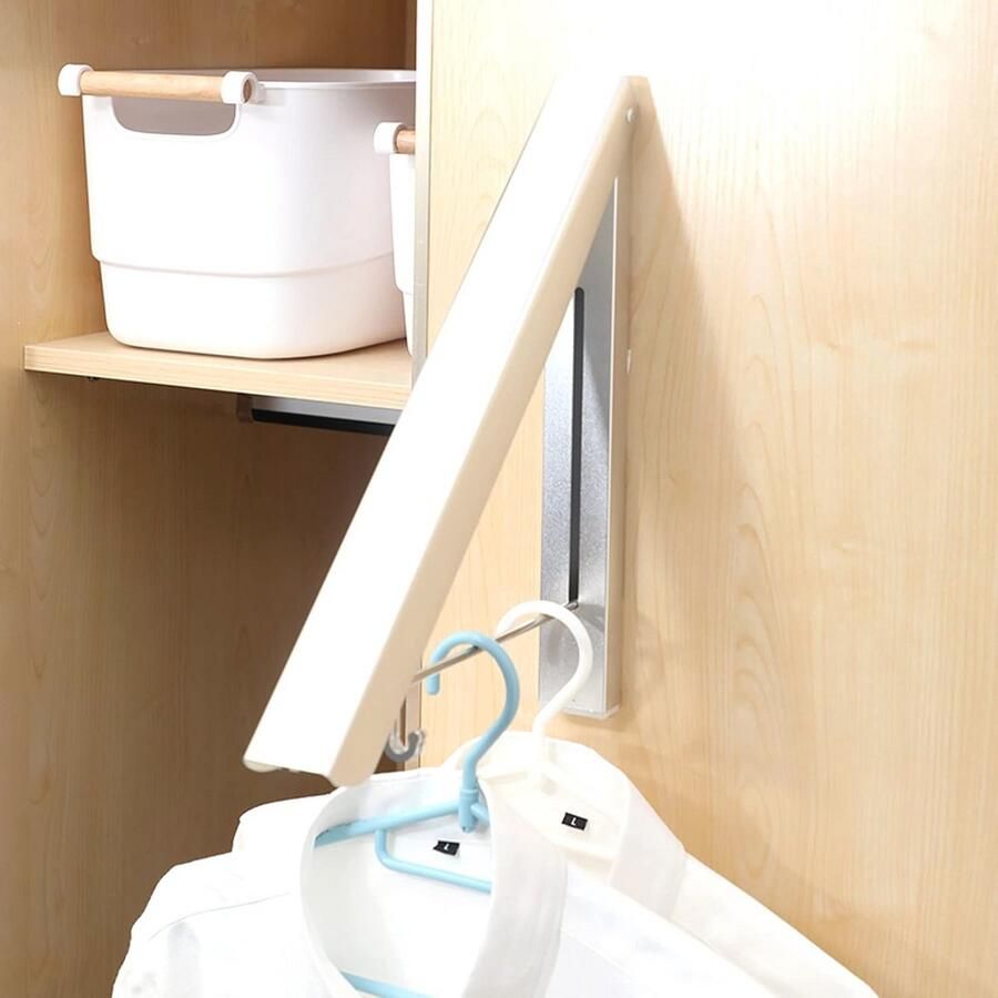 Inklapbare Wandkapstok van Roestvrij Staal Ruimtebesparende Kledinghaken voor Thuis - Foto 2