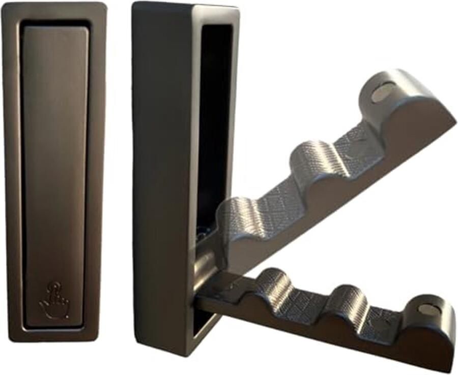 Inklapbare Wandkapstok voor Kleding en Accessoires – Multifunctionele Haak voor Handdoeken Sleutels en Jassen – Esthetisch Grijs