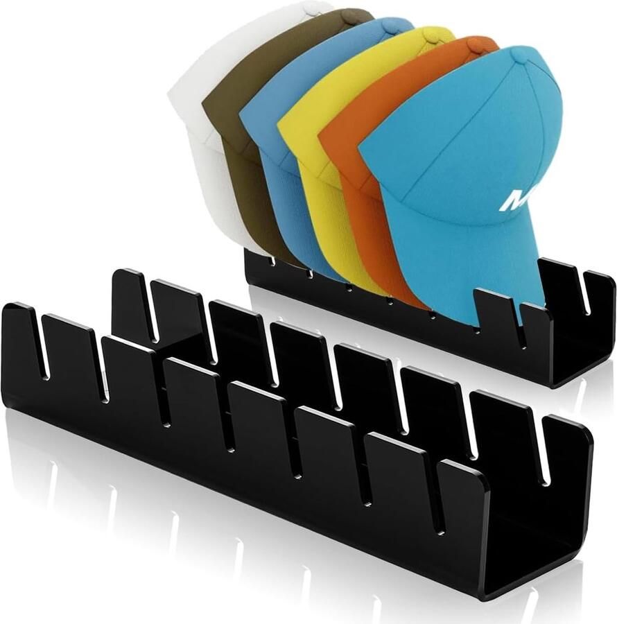 Luvetrex Innovatieve Hoedhouder en Organizer voor Baseballpetten van Acryl met Ruimtebesparend Ontwerp