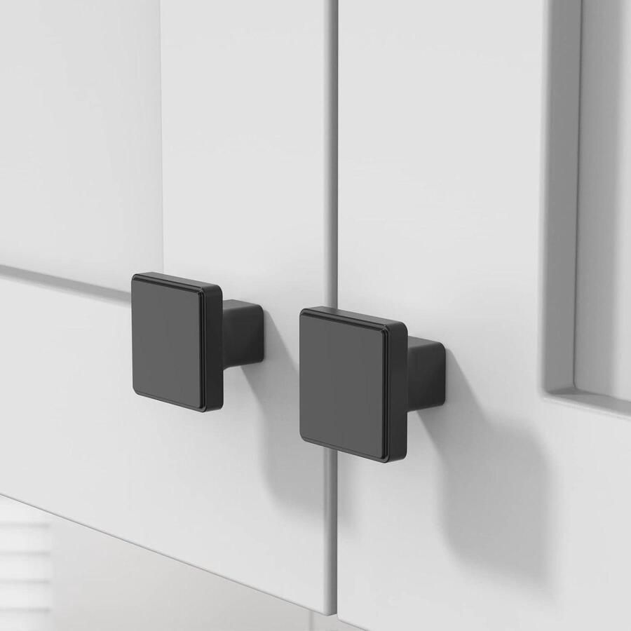 Inovra Plus 10 Stuks Meubelknoppen Zwart Kast Deurknoppen en Dressoir Knoppen