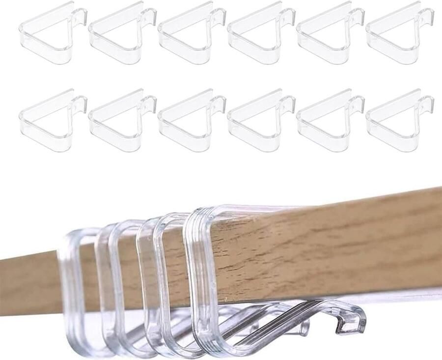Inovra Plus 12 stuks transparante tafelkleedklemmen voor goede grip en stevigheid