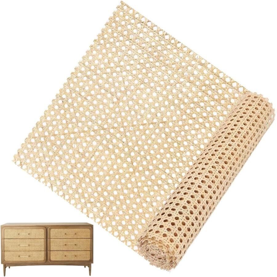 Inovra Plus 42 x 100 cm Rotan Rol Riet Imitatie Knutselstoelen Kasten Tafels Opbergkasten Natuurlijke uitstraling