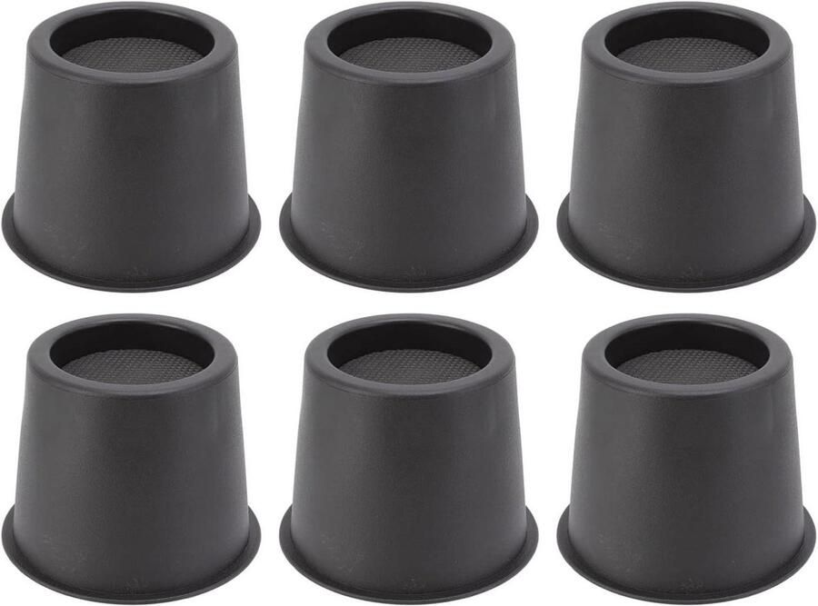 Inovra Plus Anti-vibratie pads 6 stuks voor bank verhoger Traagschuim Zwart Anti-slip Meubels Bekerhouder Sofa Bed Tafel