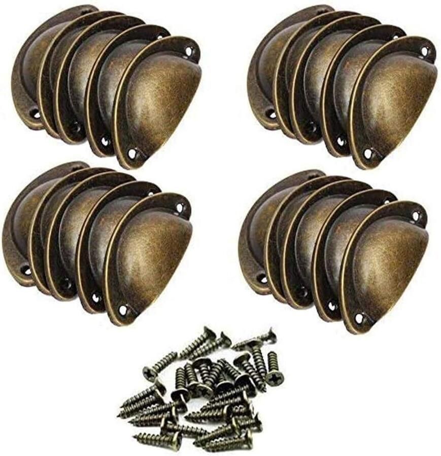 Inovra Plus Antieke schelphandvatten 82 mm retro chique keukenkast lade