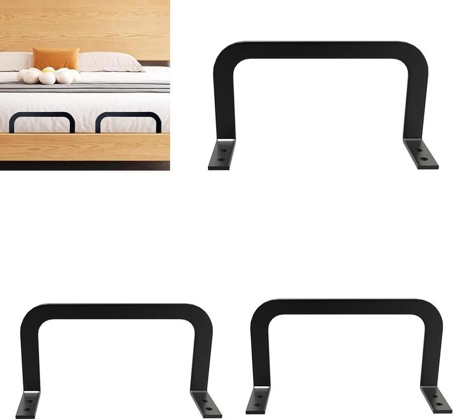 Inovra Plus Antislip matrashouders 3 stuks matrasbeugel met schroeven voor bedframe Voorkomt wiebelen van matras