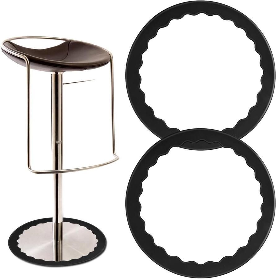 Inovra Plus Beschermende ringen voor barkrukken vloerbescherming geruisloos en slijtvast voor stoelpoten van 368 t m 415 cm barstoelen beenbeschermers vloerbescherming