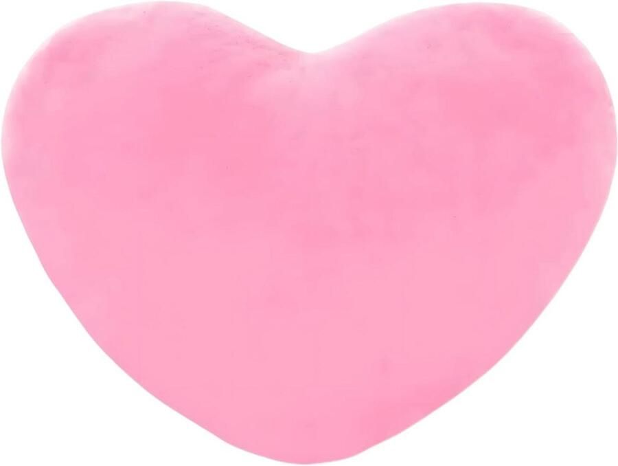 Inovra Plus Roze Hartvormig Decoratief Kussen voor Bank en Bed Schattig Valentijnsdag Cadeau Meisjes Woondecoratie Zachte Kussen 1 Stuk